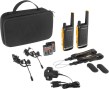 Pack 2 Walkie Talkie 16 Canais Motorola T82 PMR446 + 121 Códigos de Privacidade Alcance 10Km Autonomia 18h