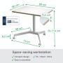 Mesa Apoio Elevatória LEITZ Ergo Small Sit-Stand (Branco)