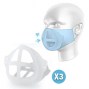 Suporte Máscara Respirador Silicone (Pack 3un)
