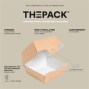 Caixa Cartolina Kraft 1350ml THEPACK 15,2x12,1x6,5cm (50un)