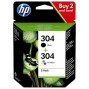 HP3JB05A  Dual Pack Ikjet Cartridge HP 304 (Black + Color) Original 