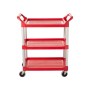 Carro Serviço Vermelho 3 Níveis (85x47x93cm)